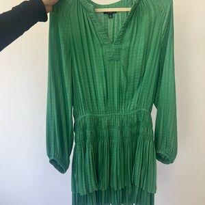 Current Air Green Pleated Dress